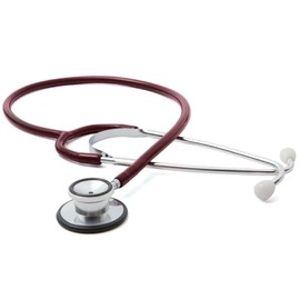Dealmed General Exam Stethoscope – Professional Economy Dual-Head Medical Stethoscope with Lightweight Chestpiece, Flexible 32” Tubing & Comfort Eartips (Burgundy)