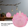 LED Flower Lamp Imitation Glass Yellow Light Electronic Candle Lotus