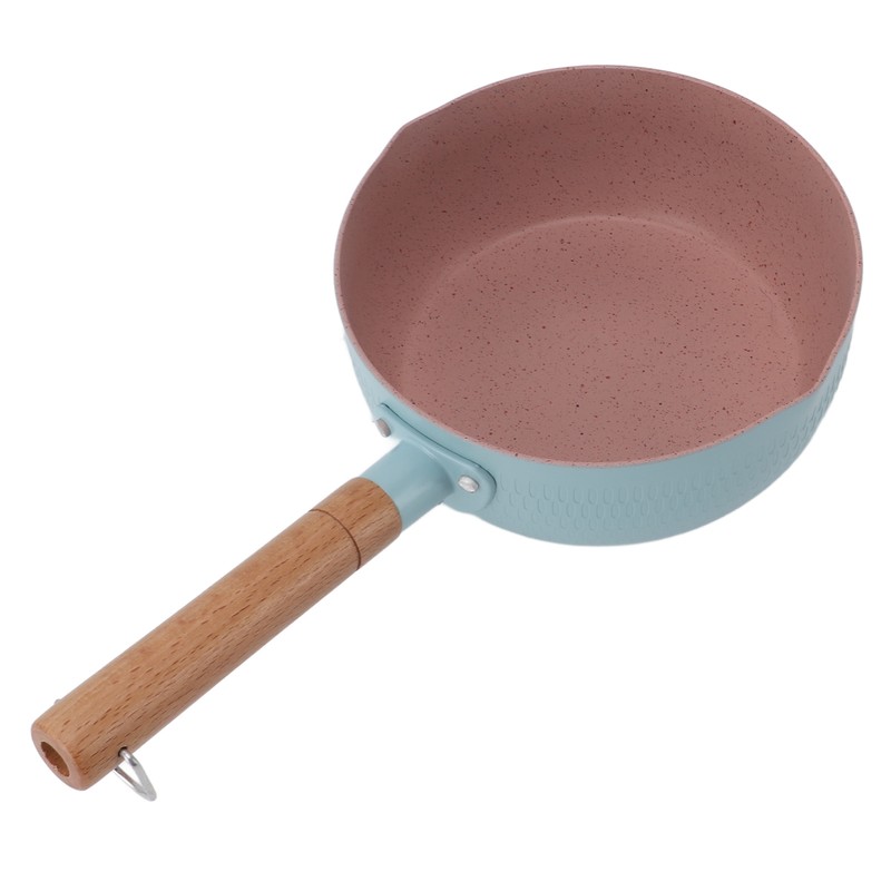 Wooden Handle Milk Pot Aluminum Alloy Multifunctional Flat Bottomed Noodle