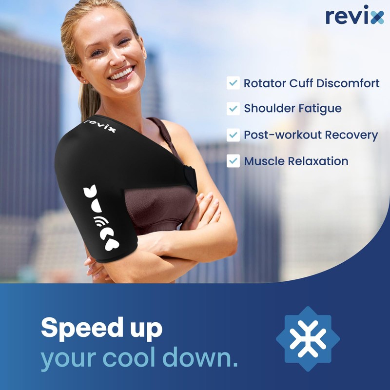 REVIX Shoulder Ice Pack Wrap for Rotator Cuff Cold Therapy,