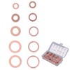 200Pcs Oil Drain Plug Gasket Red Copper Heating Processing 9