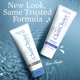 Clear Choice Sunscreen for Face SPF 45, Oil Free Sunblock & Light Moisturizer with Zinc Oxide, Reef-Safe, Broad Spectrum, Water-Resistant, No White Cast, Light Moisturizer, 4oz