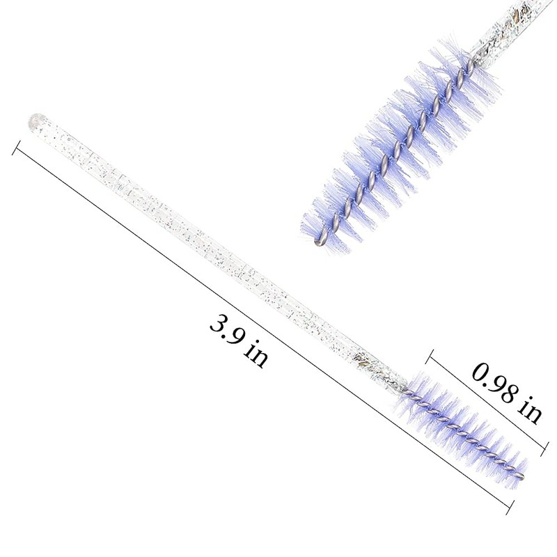 300PCS Disposable Mascara Wands Spoolie Brush Crystal Eyebrow Brushes Eyelash