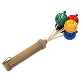 Wogeka - Colourful Ball Hand Rattle - Folding Rattle Musical Instrument Rhythm Shaker Maraca Music 104