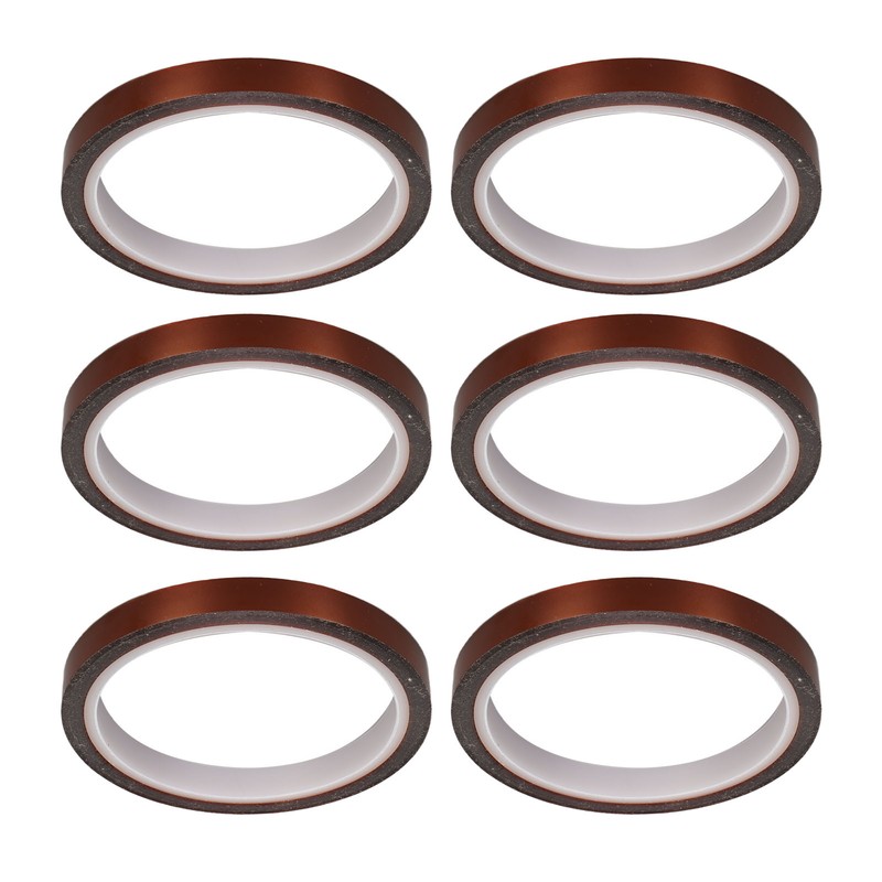6pcs Heat Resistant Tape Residue Free Polyimide Sublimation Thermal Tape