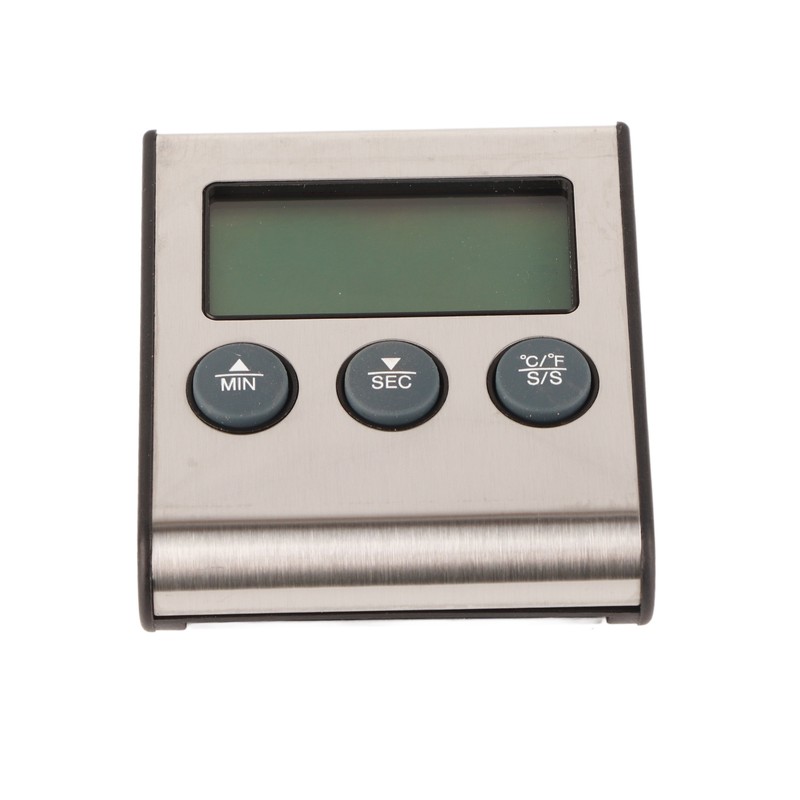 Digital Cooking Thermometer Timer LCD Display ℃/℉ W/Probe for Barbecue