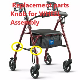 Medline Steel Folding Rollator Walker Replacement parts Knobs  WHEEL Assembly