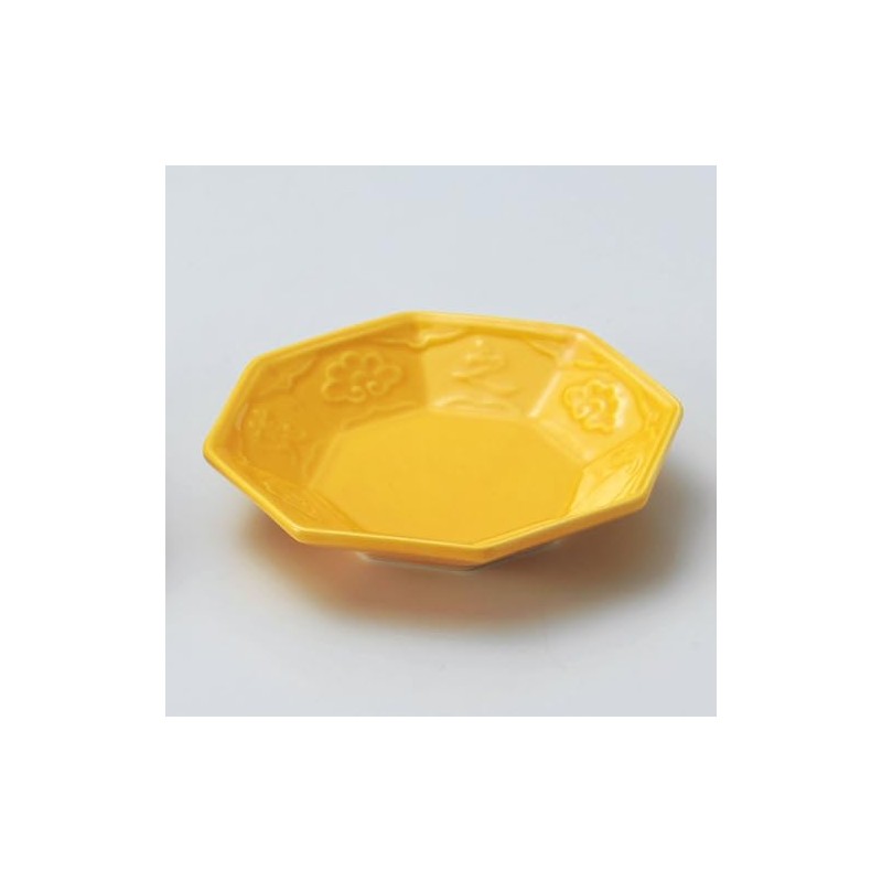 Yamasita Craft 269-11-206 Yellow Glazed Octagonal Plate