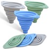 Kitchen Funnels Set 3 Pack,Funnel for Kitchen Use Filling Bottles,Silicone Funnel Collapsible,Small Funnels for Filling Small Bottles