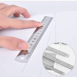 Metal Rulers 30 cm 20 cm 15 cm Stainless Steel Ruler, Pack of 3