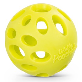 Messy Mutts Totally Pooched Huff'n Puff Ball | 3.1” TPR Puzzle Ball for Dogs | 2-in-1 Durable Interactive Toy and Tooth Cleaner | Green