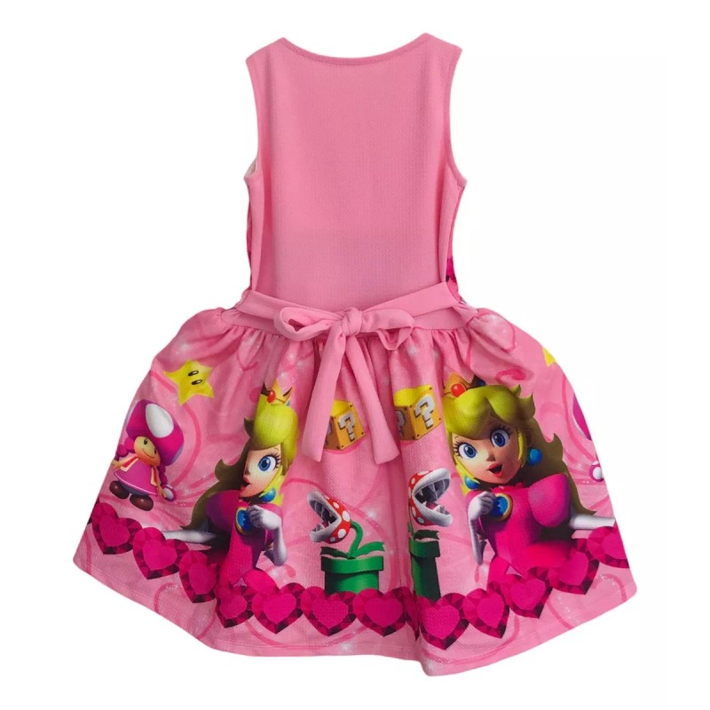 Tienda Tuybb Vestidos Disfraz Bebé Niña Princesa Peach Mario Bross