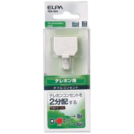 ELPA TEA-004 Double Outlet, For Telephones, 6 Pole-2 Core/4 Core