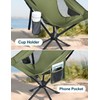 Docusvect Swivel Portable Camping Chair for Adults, Fast Setup, Lightweight