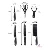 Importeek Set Juego Cuchillos Pelador Tijeras Cocina Chef Profesional