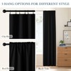 PONY DANCE Black Kitchen Blackout Curtains Over Sink, Short Curtains