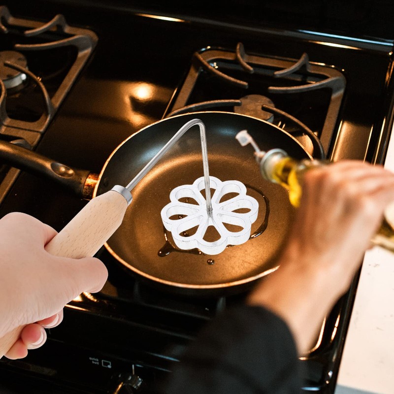 MAGICLULU Bunuelos Mould with Handle Flower Shaped Achappam Shape Rosette