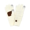 CC Fleece-Lined Touchscreen Gloves - Color: Ivory