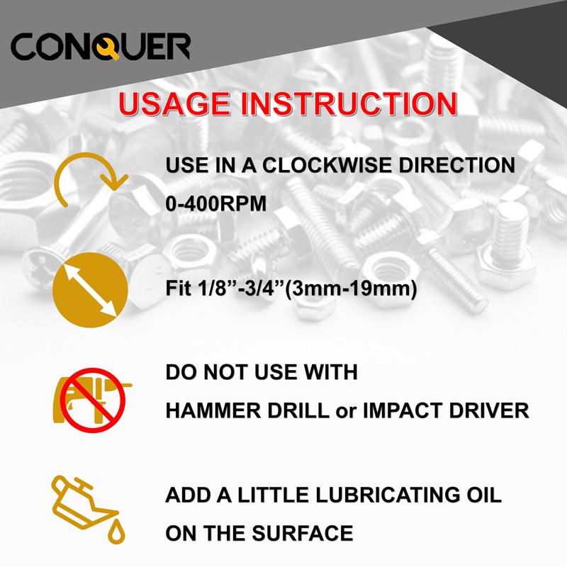 CONQUER HSS Deburring External Chamfer Tool for Metal - Quick