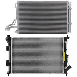 cciyu Aluminum Radiator Replacement 2014-2016 for Kia for Soul13414 Plastic Radiator Auto Parts Complete radiator Radiator Engine Coolant Radiator Assembly Radiator