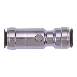 JOHN GUEST - 15MM BRASS CHROME PLATED SERVICE VALVE - Brass Chrome Plated (SPEEDFIT Plastic plumbing push-in fittings)