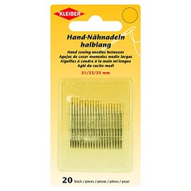 Kleiber Hand Sewing Needles, Steel, Silver, 31, 33, 35 mm