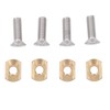 4 Sets Surfboard Screw Plate Copper Seawater Erosion Resistant Fins