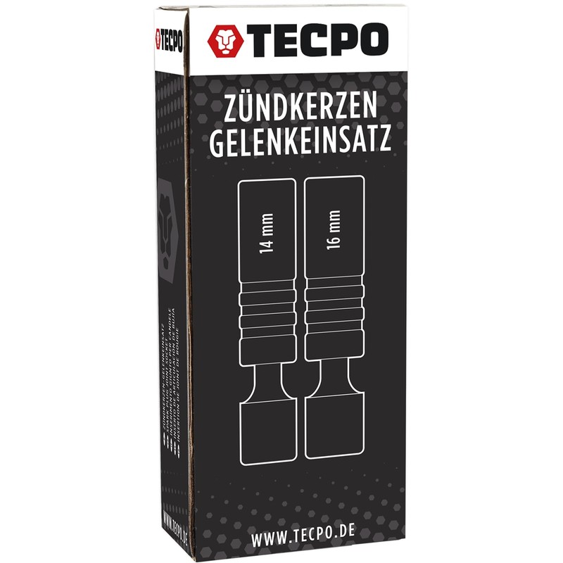 TECPO Spark Plug Wrench Universal 14 and 16 mm, Pack