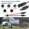 MOOKEERF 5FT Solar Panel to XT60i Adapter Connector XT60i-F Extension