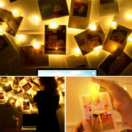 Himalayan Salt String Lights,USB Fairy Lights ,Natural Pink Himalayan Salt Crystal Rock Bedroom and Home Decorations Salt lamp Fairy Night Light Quality Gift for Kids, Parents, Friends （20 Lights)