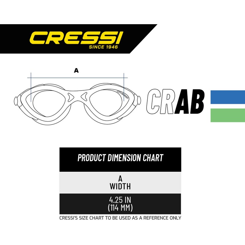 Cressie DE203122 Swimming Goggles, For Kids, Flat Lens, UV Protection,