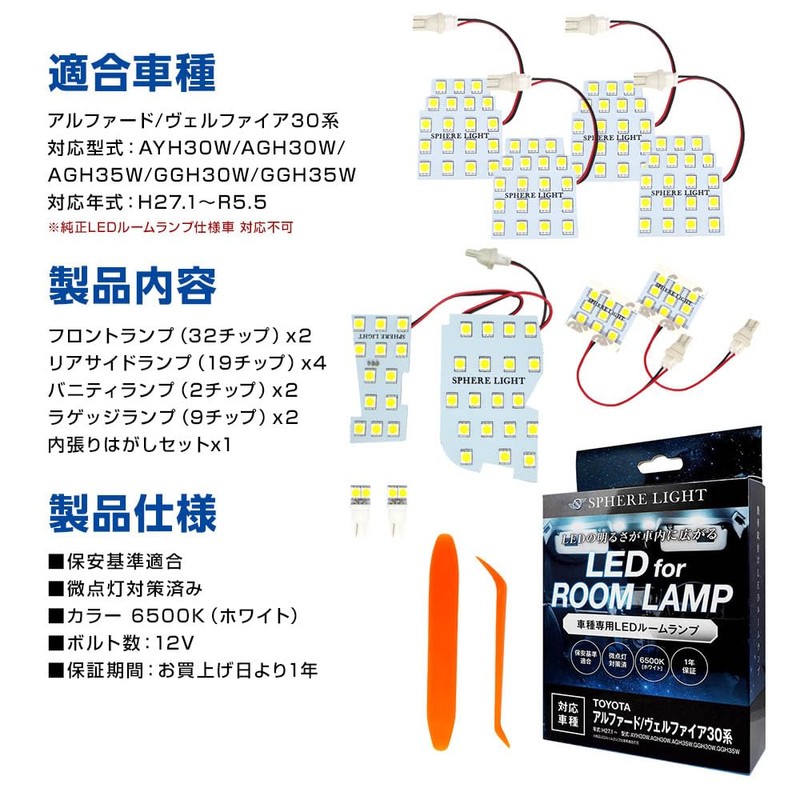 Sphere Light Car LED Room Lamp Set