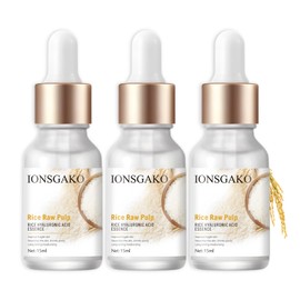 IONSGAKO Crema De Arroz para La Piel De Cara Y Cerrar Los Poros Quitar Manchas White Rice Serum for Face Essence Deep Moisturizing Nourishing Suero Crema Para Las Manchas En De La Cara(3PCS)