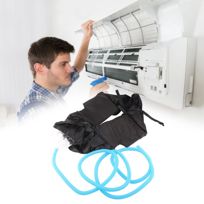 Wall Mounted Air Conditioning Cleaning Cover Bag with Drain Pipe