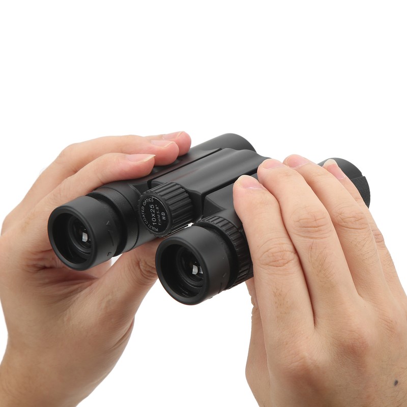 10x 25mm Compact Binoculars Small Pocket Folding Binoculars for Kids