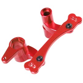 ACEKEEPS Aluminum Steering Bellcrank and Drag Link Set Upgrade Parts for ARRMA RC 1/8 Typhon Kraton Talion 1/7 Felony Mojave Limitless Car, Replace AR340073 (Red)