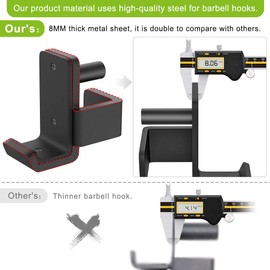 Kipika J-Hooks - Heavy Duty Steel Hooks for 2" x 2" Square Tube Power Cages with 1’’ Hole - Set of 2
