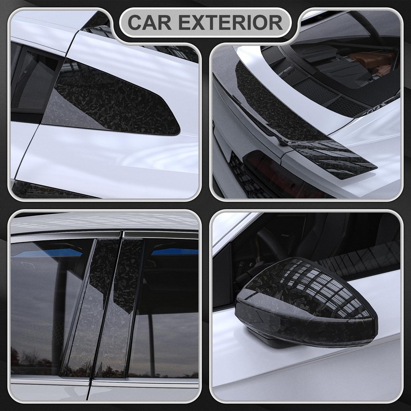 Lypumso Forged Carbon Fiber Vinyl Wraps, High Gloss Car Wrap