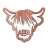 Eleqldwen Wooden Coasters,Wooden Cow Coasters,4 PCS Scottish Cow Coasters, Coasters
