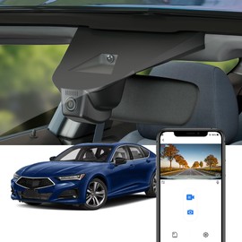 Fitcamx 4K Dash Cam Suitable for Acura TLX & TLX Type S 2021 2022 2023, OEM Factory Look, 2160P UHD Video, Built-in WiFi & APP, Loop Recording, G-Sensor, Night Vision, Plug & Play, 64GB Card