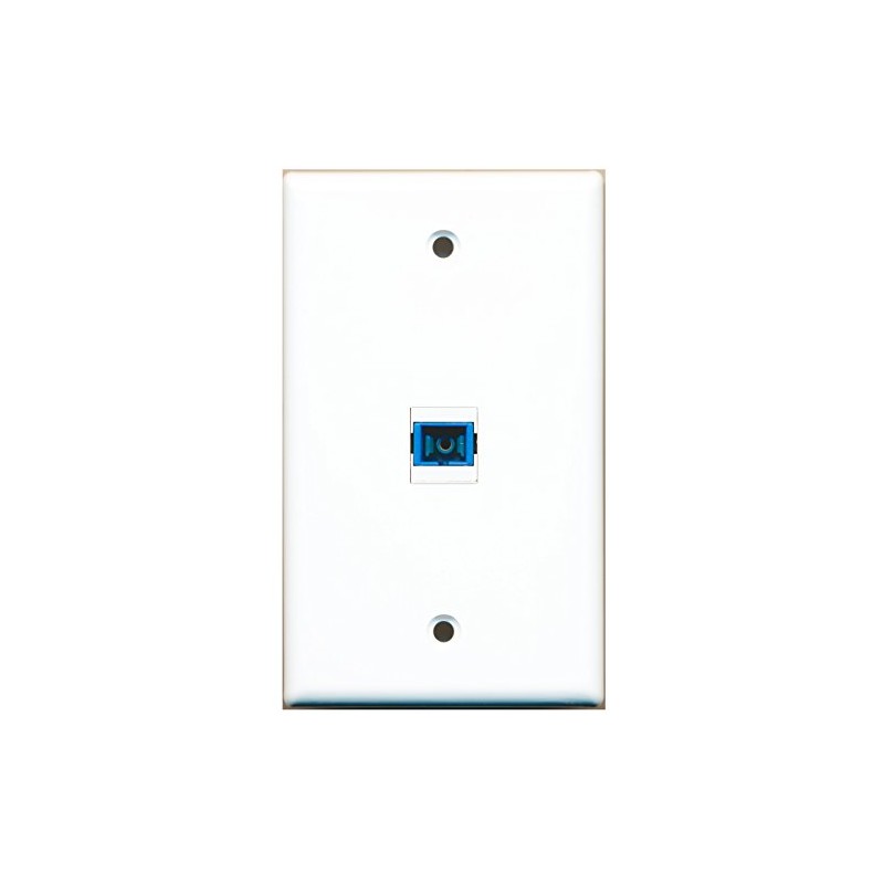 RiteAV - 1 Port SC Fiber Singlemode Simplex Wall Plate