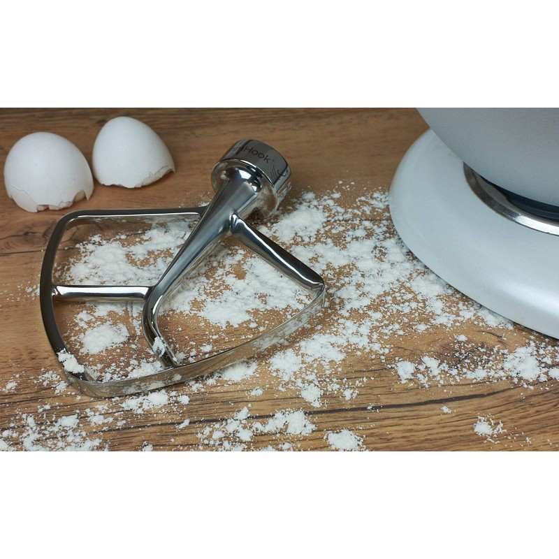 TschimmBeat Stainless Steel Flat Stirrer, Accessory for KitchenAid from Germany,