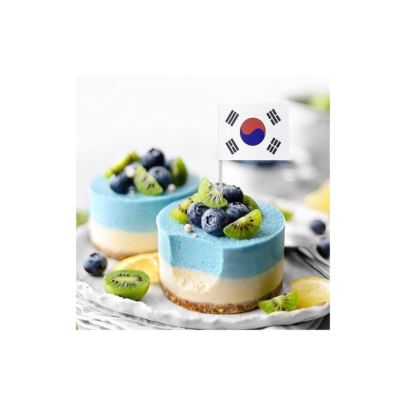 100 Pcs Korea Flag Korean Toothpick Flags, Small Mini Stick