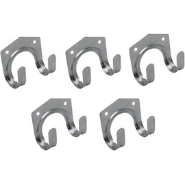 Marco Paul 5pc Metal Tool Hooks for Hanging Heavy Duty Large Hook Set for Hanging Storage and Tool Storage Durable Wall Mounted Ladder for Indoors and Outdoors Shed Hooks for Garden Tools