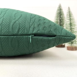 Booque Valley Christmas Green Pillow Covers, Pack of 2 Super Soft Elegant Modern Cushion Covers Decorative Stretchy Pillow Cases for Sofa Bed Car Chair, 20 x 20 inch(Green)