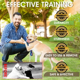 Adjustable Training Collar with Quick Release Buckle, No Pull Dog Collar with Removable Nylon Cover for Small Medium Large Dogs,Packed with Extra 2 Links,Camouflage,M