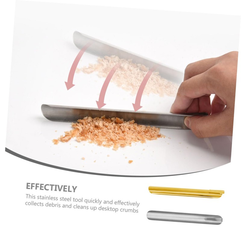 TOVINANNA Stainless Steel Crumb Scraper 2 Pieces Tabletop Bread Crumb