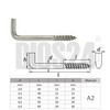 DIOS24 Pack of 25 Screw Hooks Straight L-Shape with Wood
