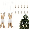 10pcs Mini Wooden Christmas Sleigh Ornaments, Rustic Ski Christmas Ornament,