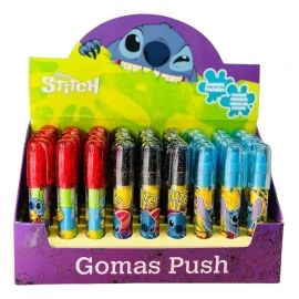 Sac Designs 24 Gomas Push Forma De Stitch Diferentes Diseños Con Aroma